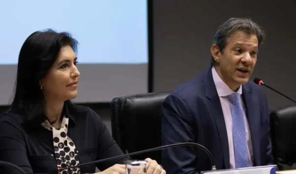 Ministra do Planejamento, Simone Tebet e ministro da Fazenda, Fernando Haddad - Foto: José Cruz | Agência Brasil